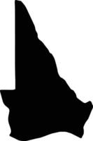 Kouffo Benin silhouette map vector