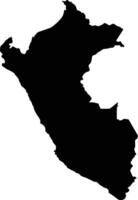 Peru silhouette map vector