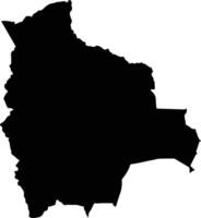 Bolivia silhouette map vector