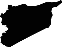 Syria silhouette map vector