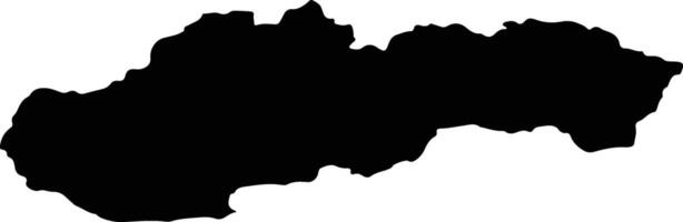 Slovakia silhouette map vector