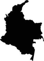 Colombia silhouette map vector