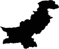 Pakistan silhouette map vector