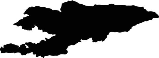 Kyrgyzstan silhouette map vector