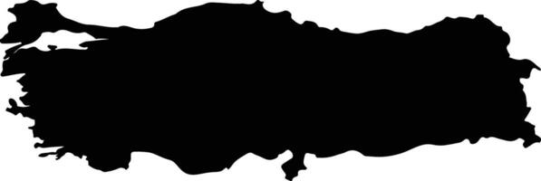 Turkey silhouette map vector