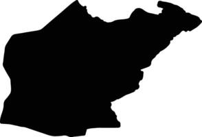 Ninawa Iraq silhouette map vector