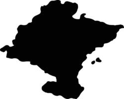 Navarra Spain silhouette map vector