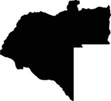 Moxico Angola silhouette map vector