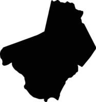 Ogooue-Lolo Gabon silhouette map vector