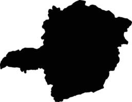 Minas Gerais Brazil silhouette map vector