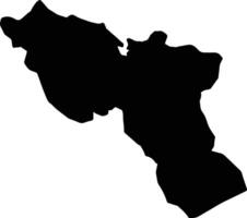 Nord Haiti silhouette map vector