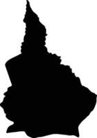 Nana-Grebizi Central African Republic silhouette map vector