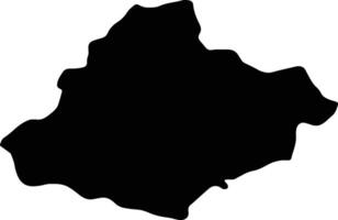 Relizane Algeria silhouette map vector