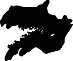 Quinara Guinea Bissau silhouette map vector