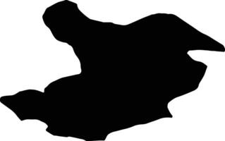 Qazvin Iran silhouette map vector