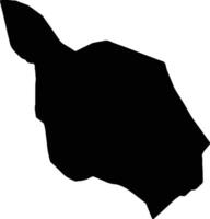 Saint Andrew Dominica silhouette map vector