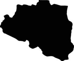 Rajshahi Bangladesh silhouette map vector