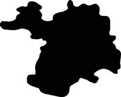 Setif Algeria silhouette map vector