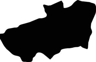 Souk Ahras Algeria silhouette map vector