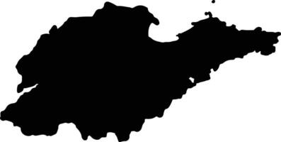 Shandong China silhouette map vector