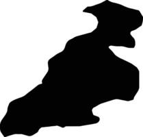 South Ayrshire United Kingdom silhouette map vector