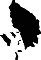 sumatera utara Indonesia silueta mapa vector