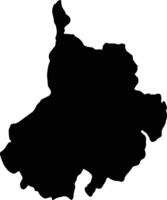 Santander Colombia silhouette map vector