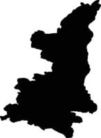 Shaanxi China silhouette map vector