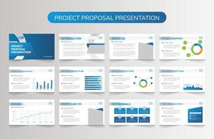 proyecto propuesta presentación o negocio propuesta plantilla, vector presentación plantillas, infografía elementos para utilizar en presentación