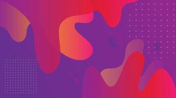 Editable fluid abstract background design in purple and orange color vector