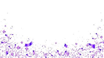 Celebration background template with purple confetti illustration. happy new year, element design vector