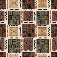 Ethnic coffee color pattern vector