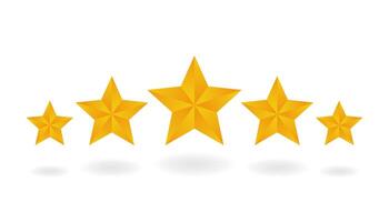 Five stars customer product rating review for apps and website vector