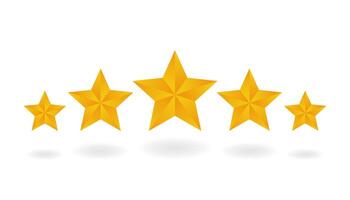 Five stars customer product rating review for apps and website vector