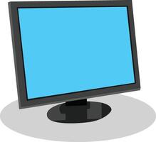 computadora monitor aislado en blanco antecedentes realista vector ilustración