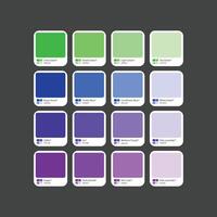 RGB purple color combination palette with hex vector