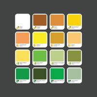 Modern color combination guide with hex vector