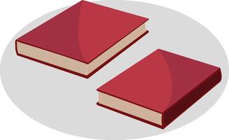 Red book isolated on white background realistic vector illustration