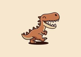 Cute T-Rex on the move vector