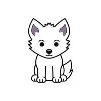 AI generated wolves icon lineart vector illustration