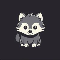 AI generated wolves icon lineart vector illustration