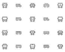 Bus concept. Collection of modern high quality bus line icons. Editable stroke. Premium linear symbol for web sites, flyers, banners, online shops and companies. vector