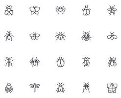 Bug concept. Collection of bug high quality vector outline signs for web pages, books, online stores, flyers, banners etc. Set of premium illustrations isolated on white background