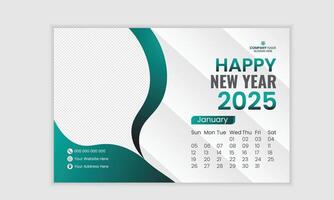 Corporate modern 2025 Vector Calander Template