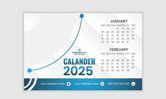 Corporate modern 2025 Vector Calander Template