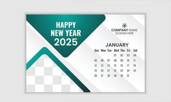 Corporate modern 2025 Vector Calander Template