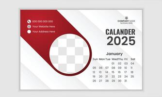 Corporate modern 2025 Vector Calander Template