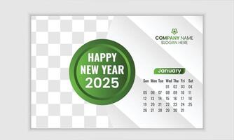 Corporate modern 2025 Vector Calander Template