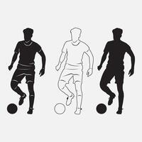 fútbol deporte jugador logo vector