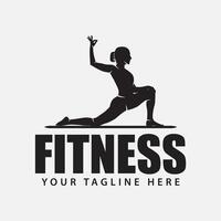 fitness gym logo badge vector